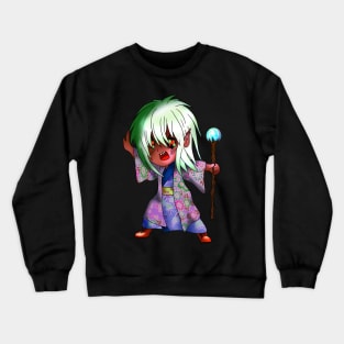 dark elf sorcerer for anime and manga fans Crewneck Sweatshirt